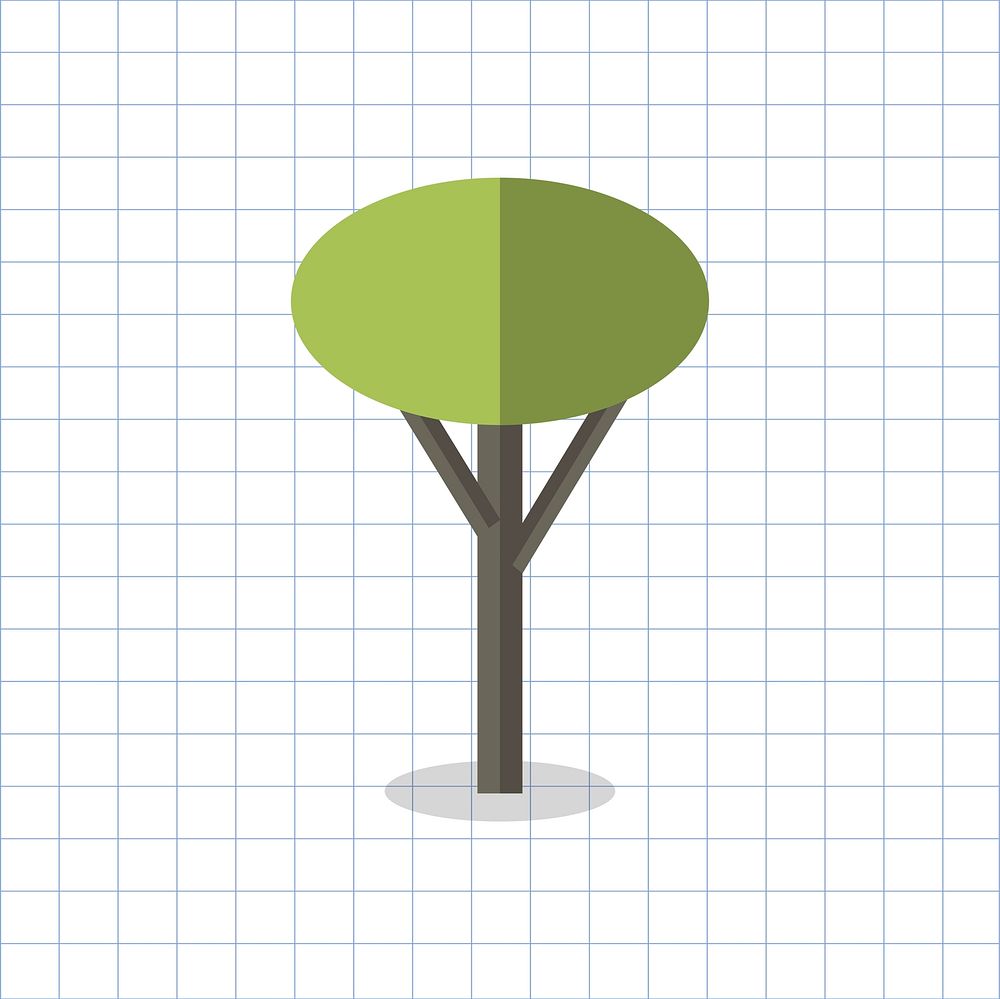 Illustration of a geometric shaped tree