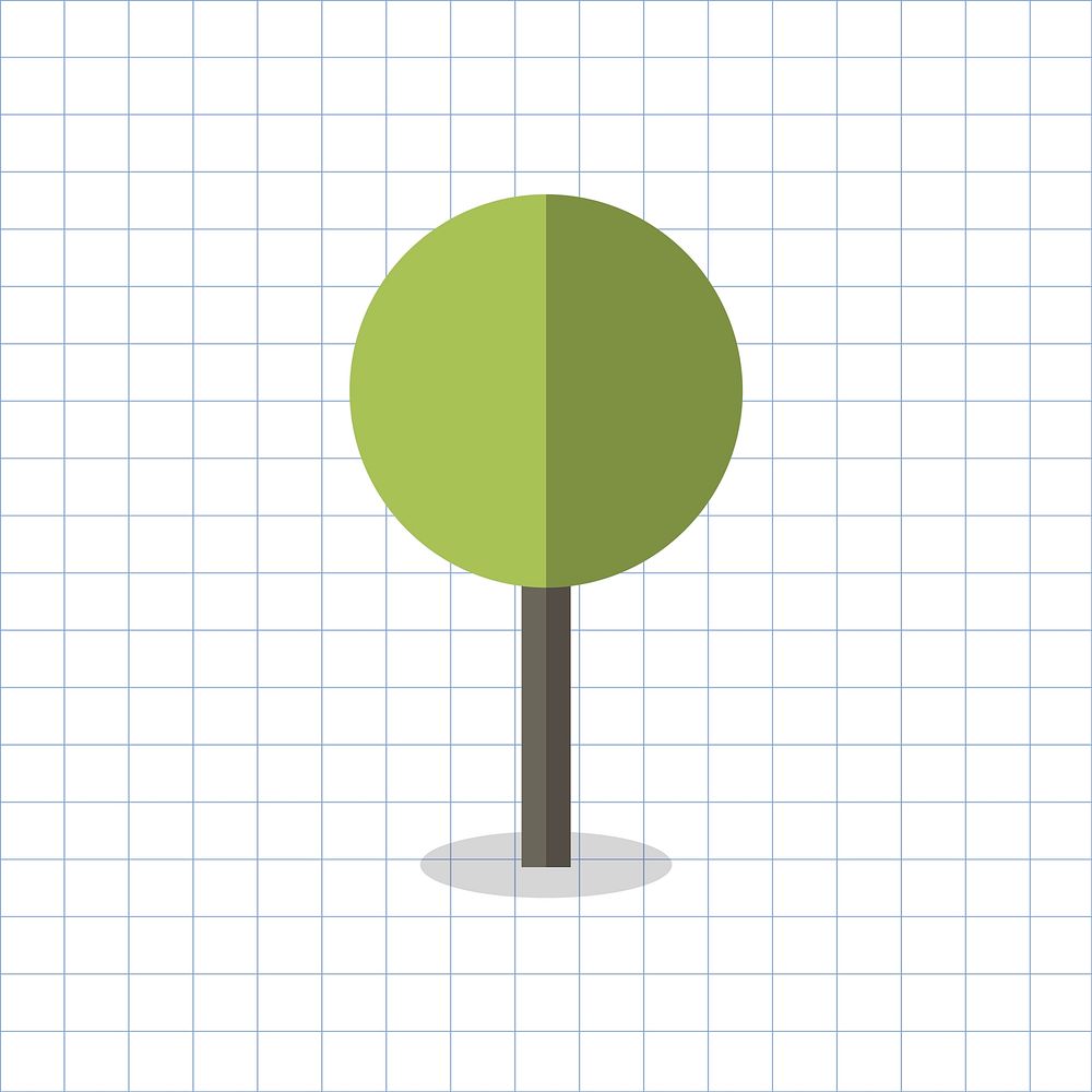 Illustration of a geometric shaped tree