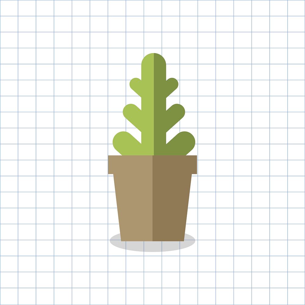 Illustration of a cactus in a pot