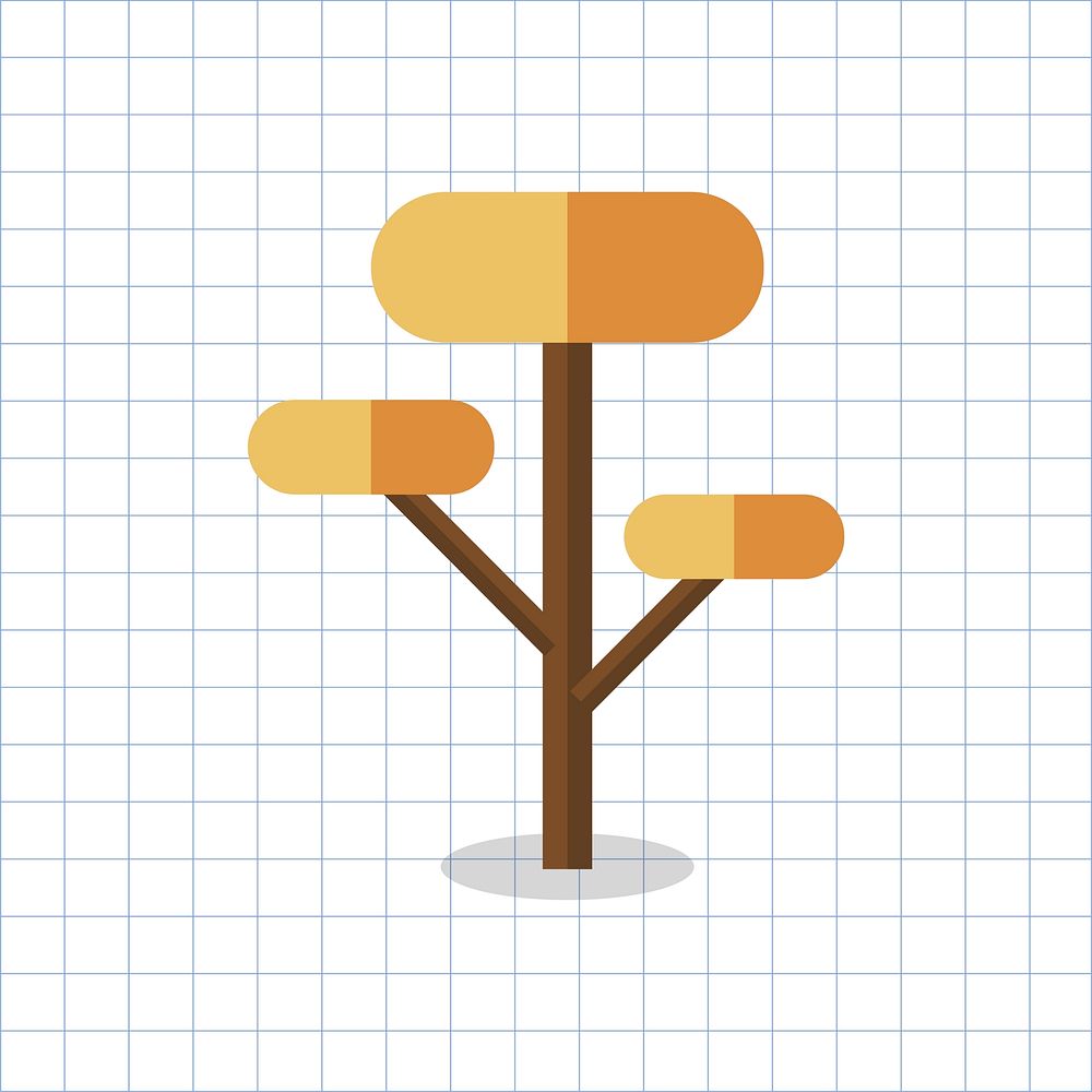 Illustration of a colored geometric tree