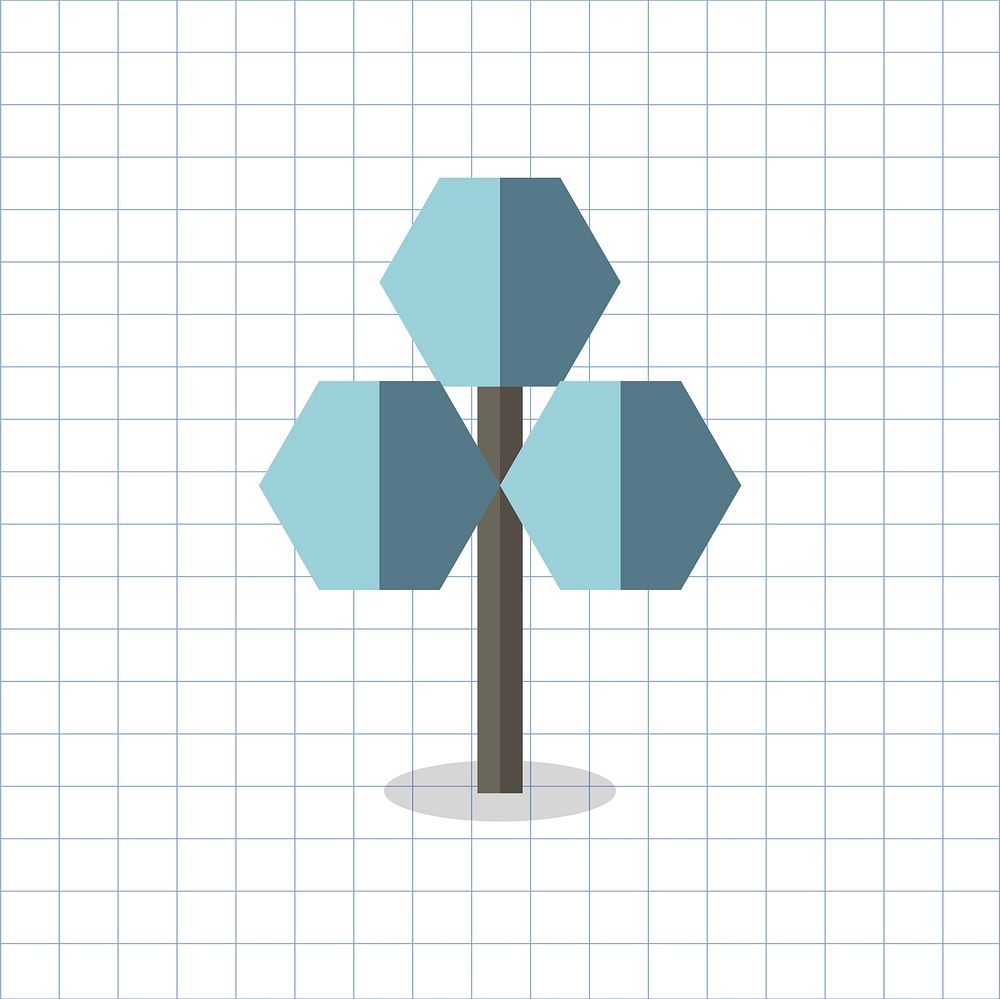 Illustration of a colored geometric tree