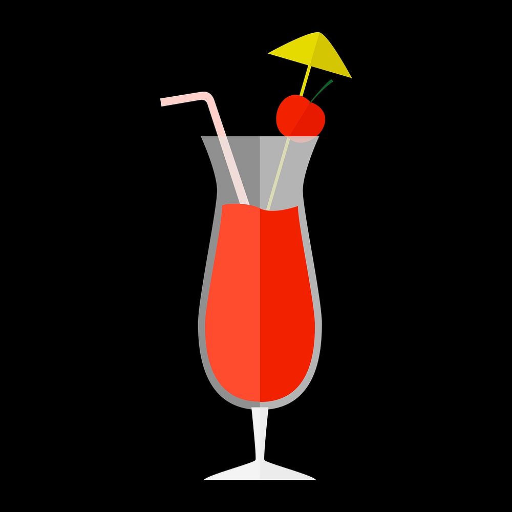 Umbrella cocktail vector