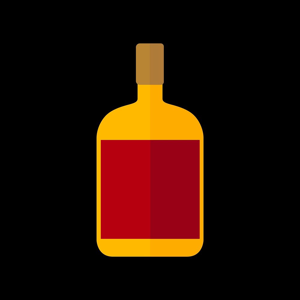 Liquor bottle vector