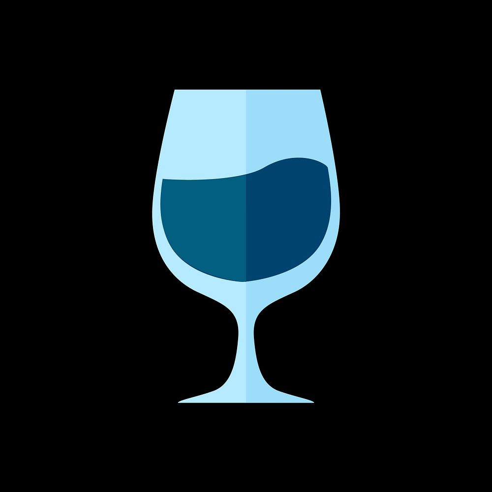 Simple illustration of wine glass