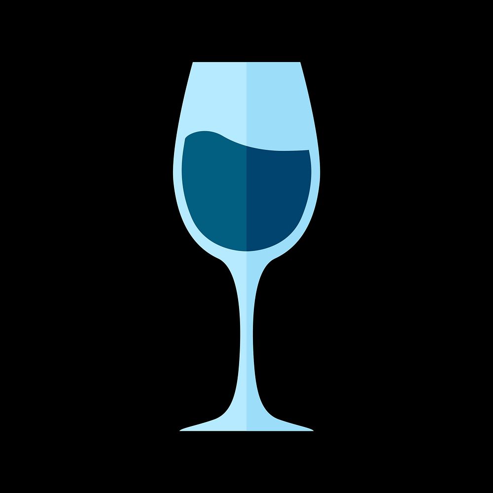 Simple illustration of a champagne glass