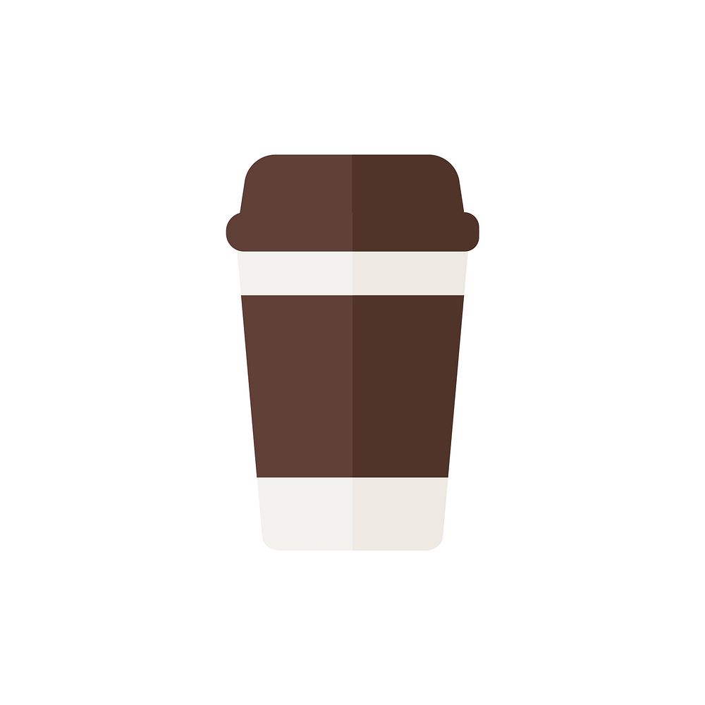 A takeaway glass of coffee vector