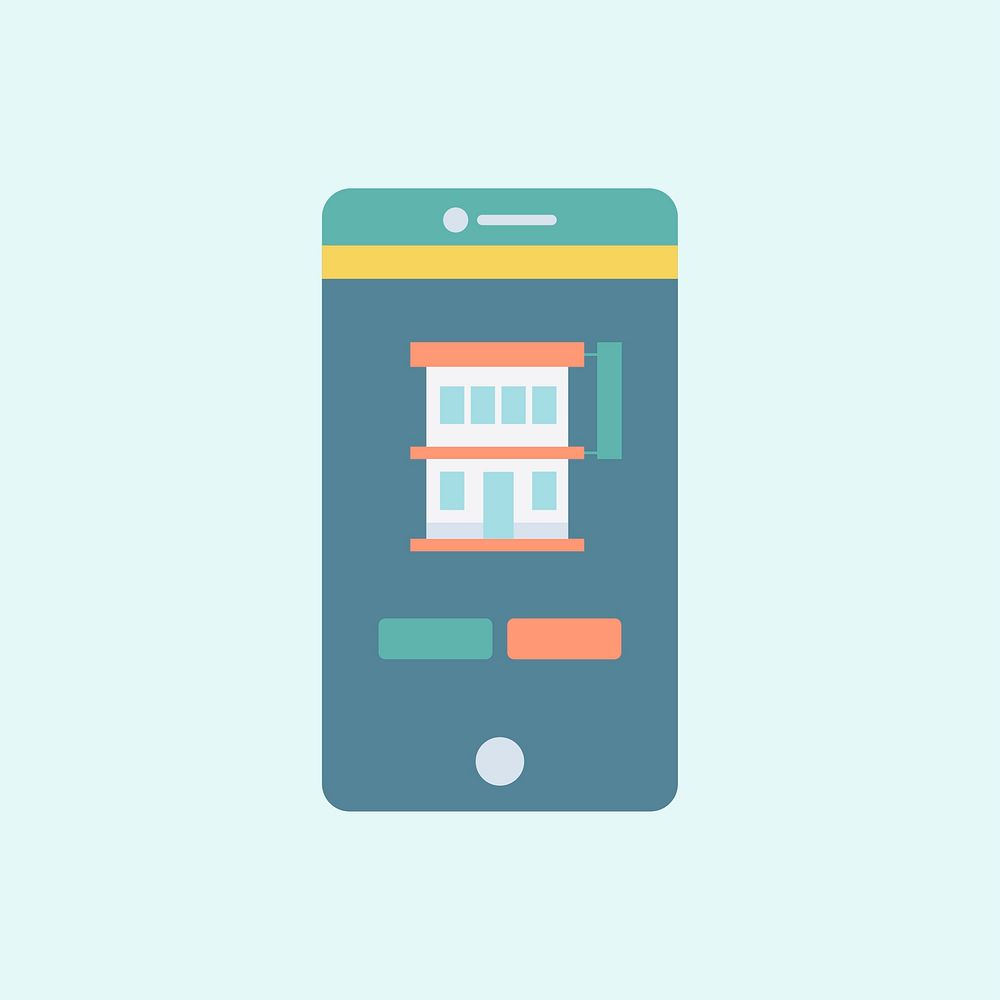 Illustration of a booking app on a mobile
