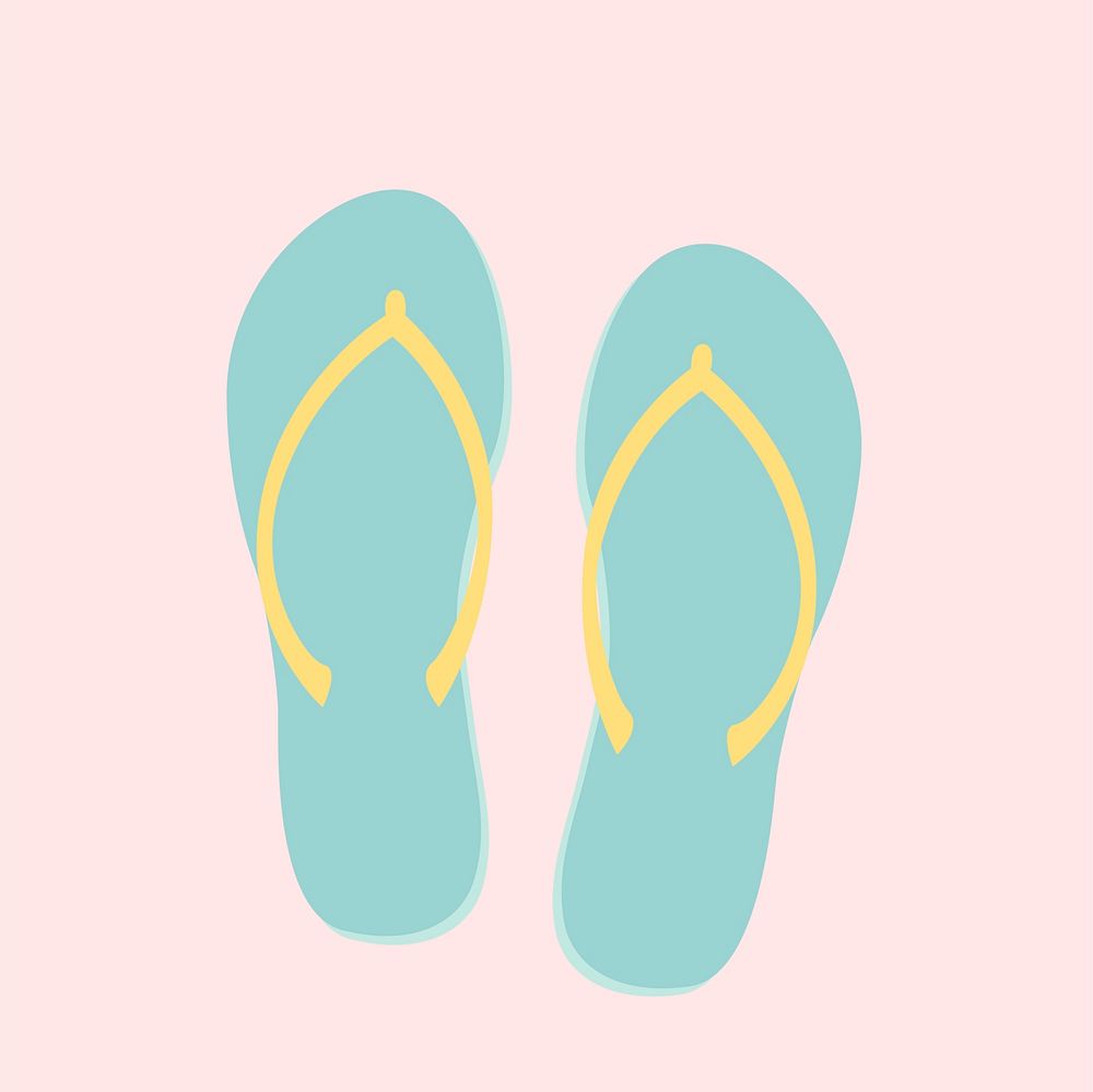 Illustration of pastel flip flops