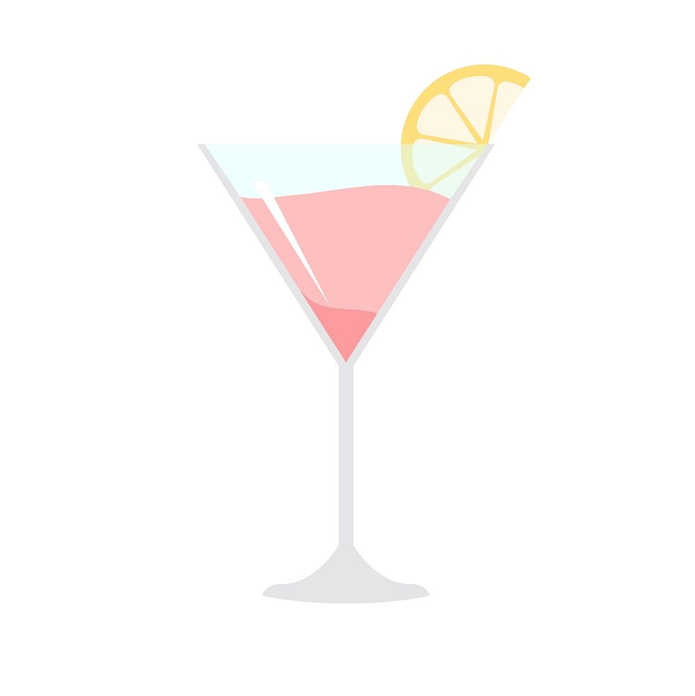 Illustration of a pink cocktail