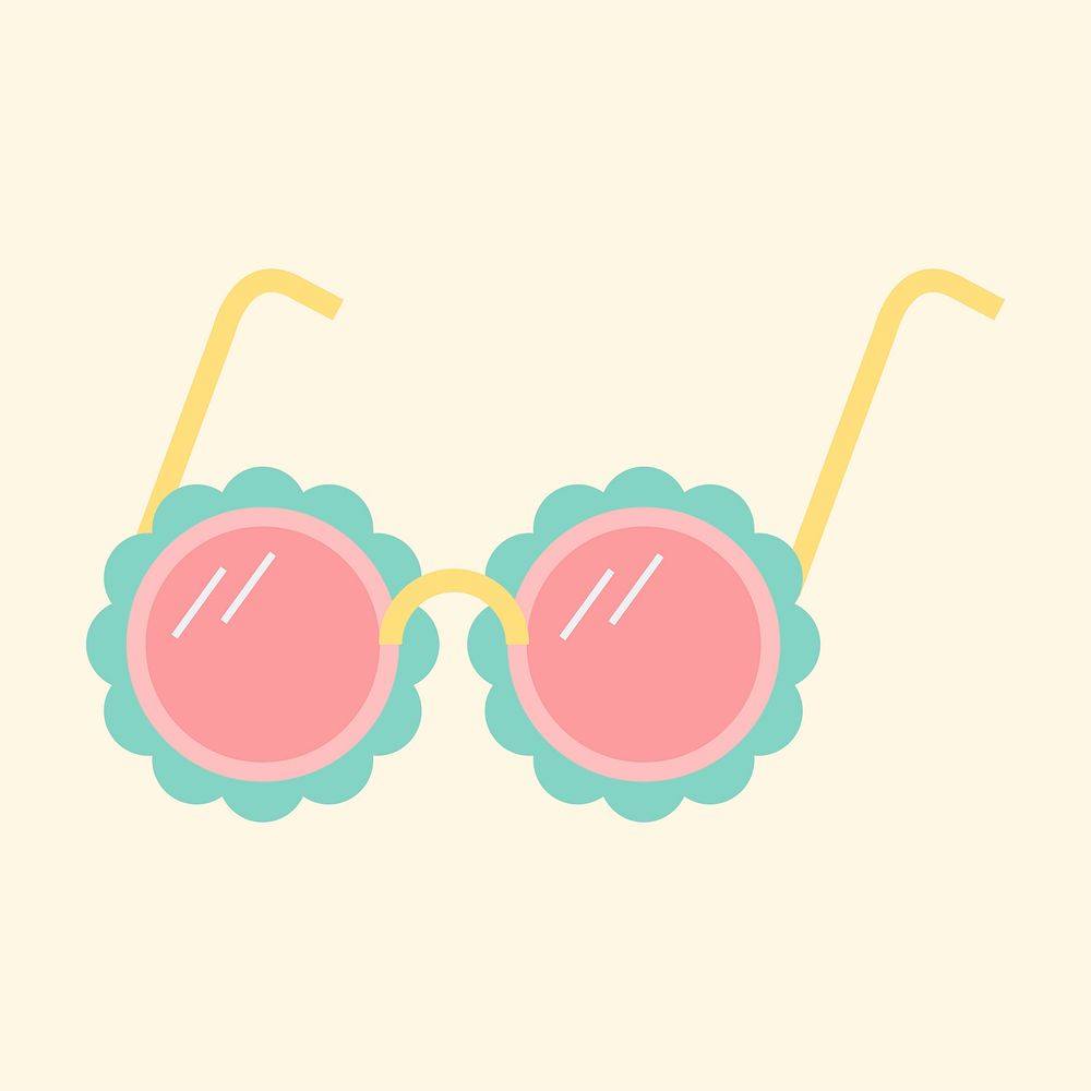 Illustration of a pair of girly sunglasses