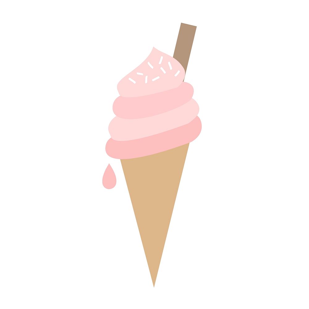 Pastel illustration of ice cream