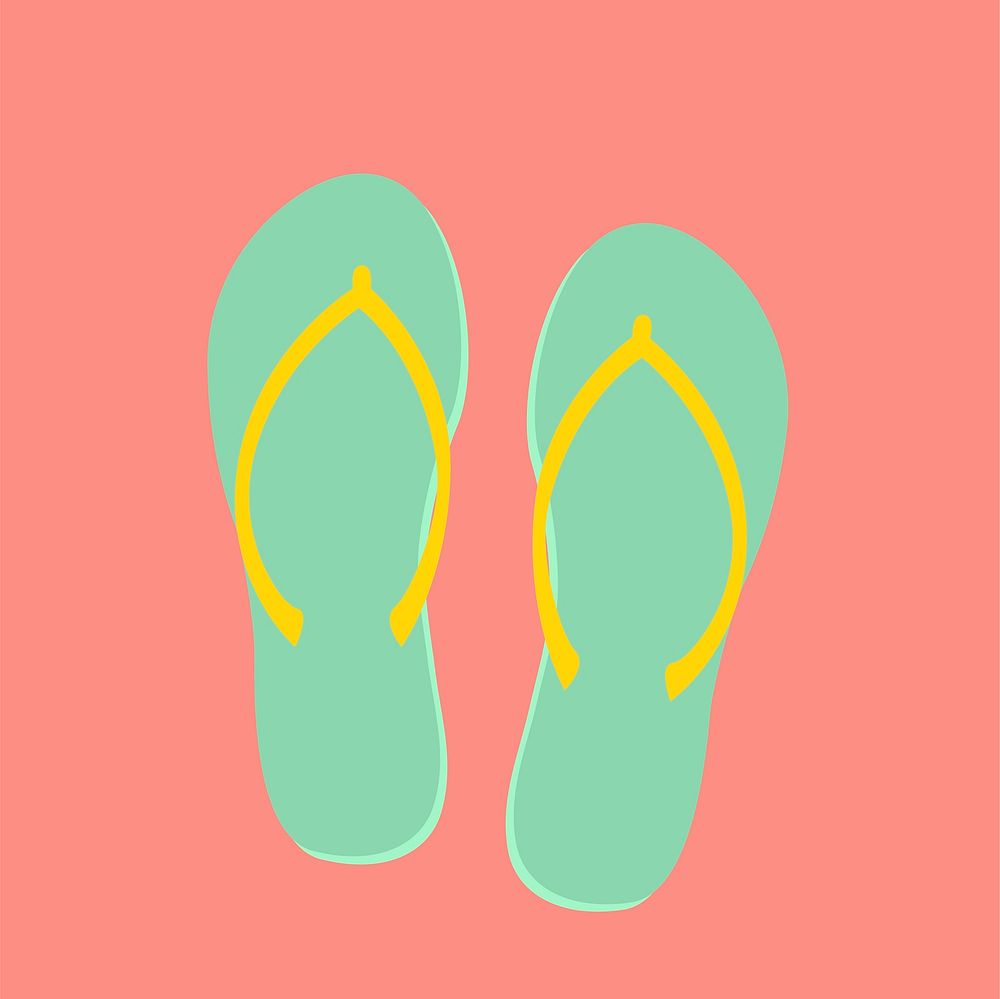 Illustration of pastel flip flops