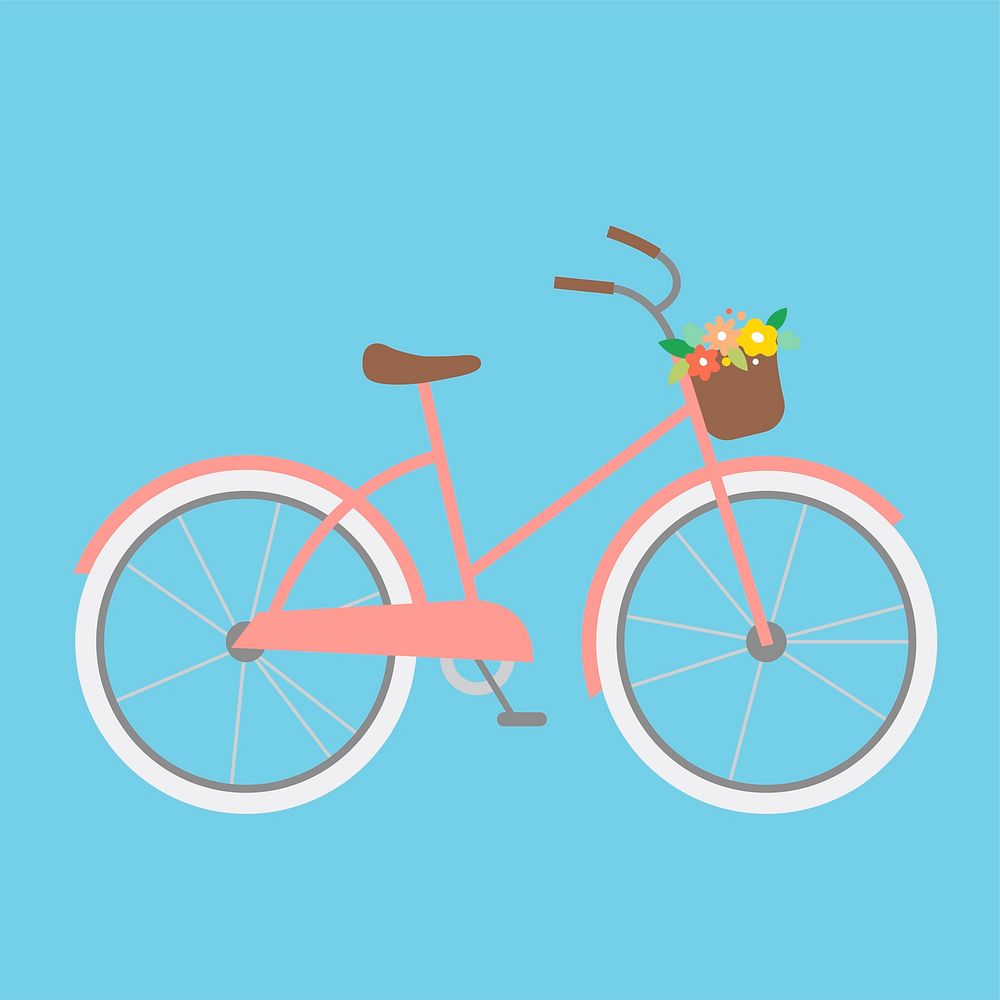 Simple illustration of a girly bicycle