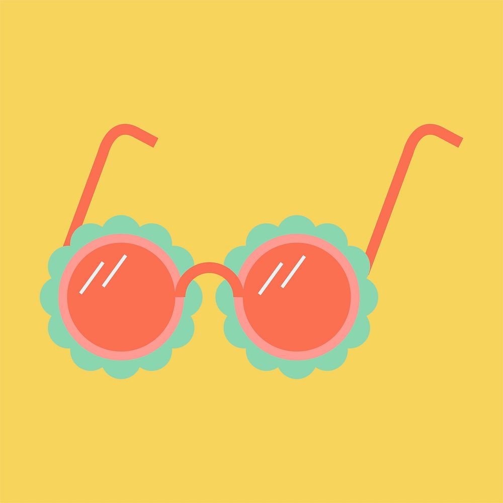 Illustration of a pair of girly sunglasses