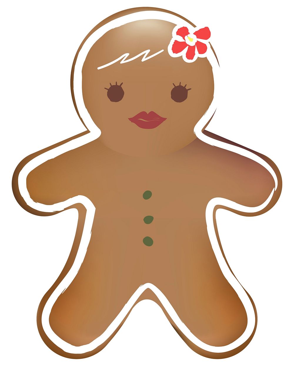 Illustration of gingerbread cookie
