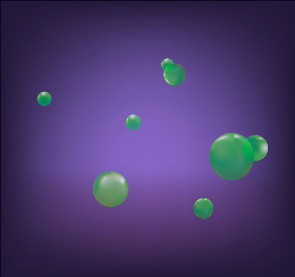 Green bubbles, magic portion illustration vector