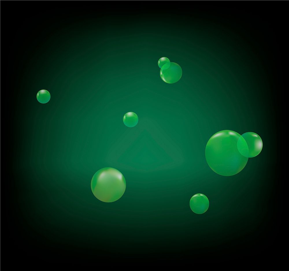 Green bubbles, magic portion illustration vector