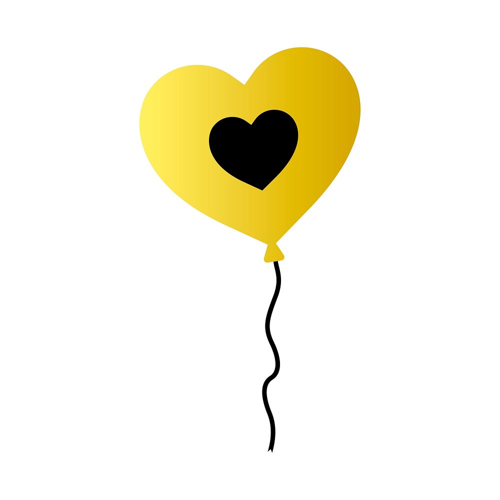 Illustration of a heart shaped balloon