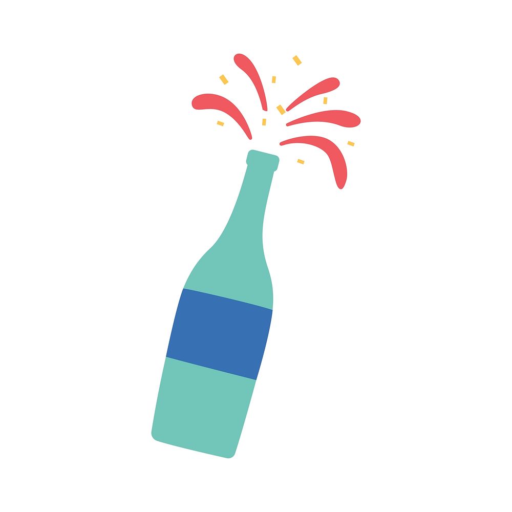 Illustration of champagne bottle icon
