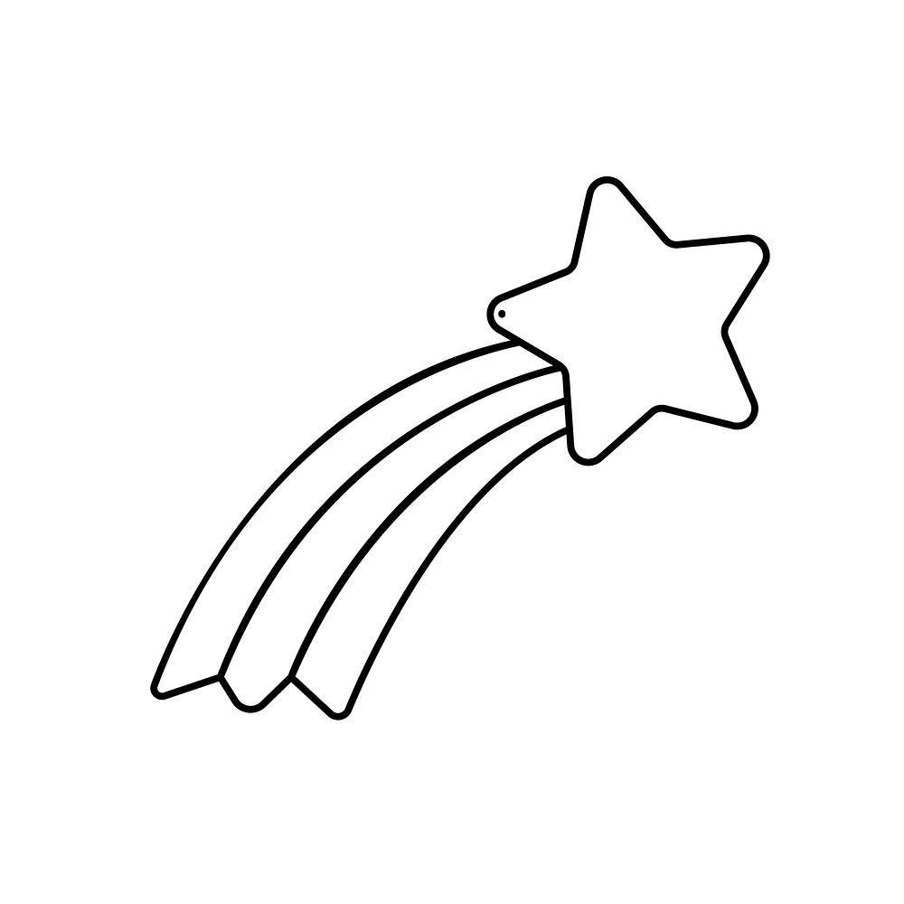 Illustration of shooting star icon