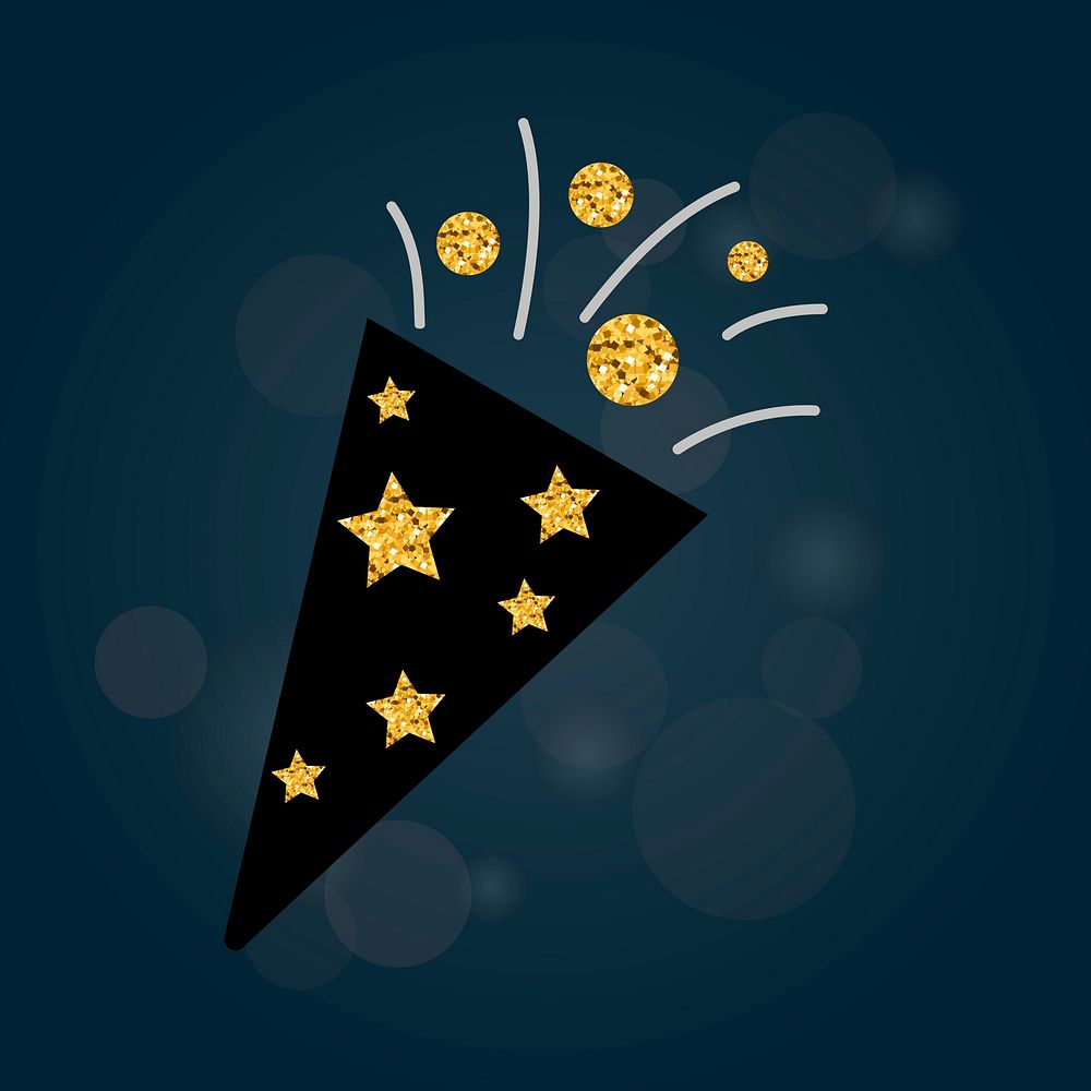 Illustration of party popper icon