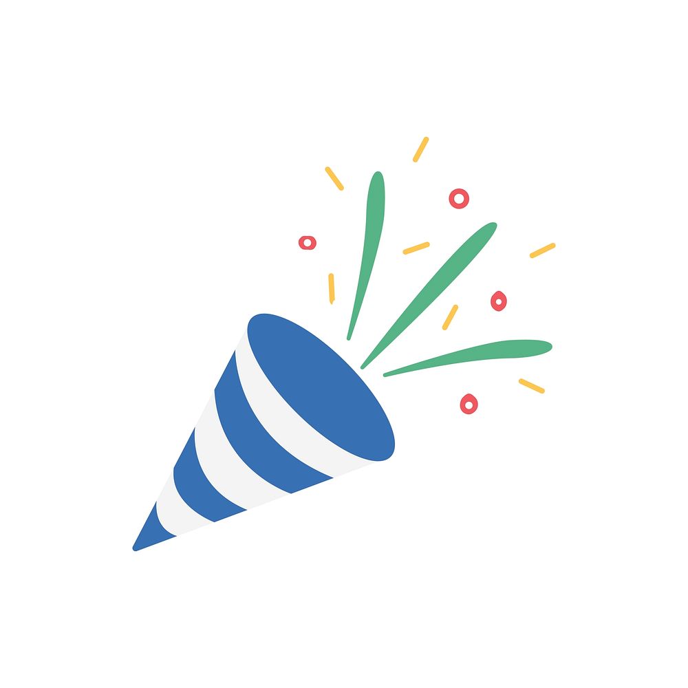 Illustration of party popper icon