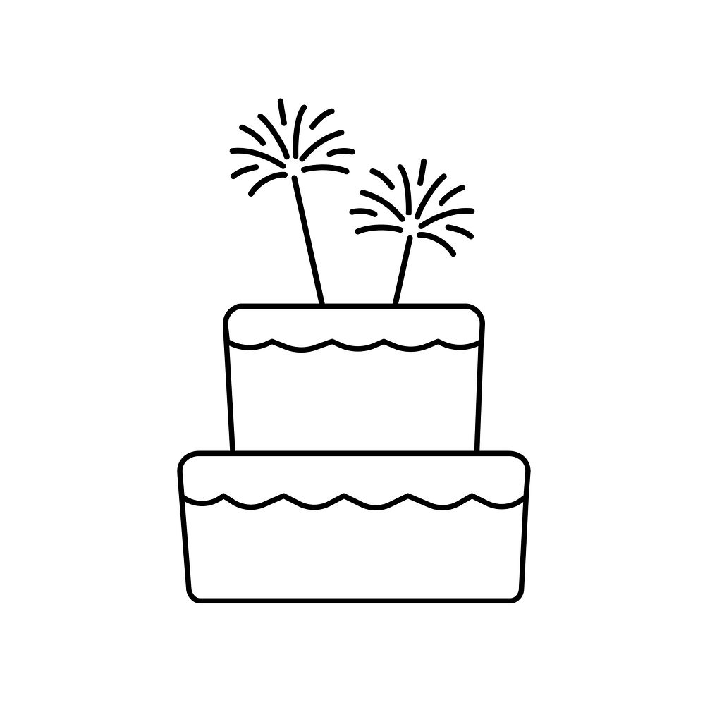 Illustration of party cake icon