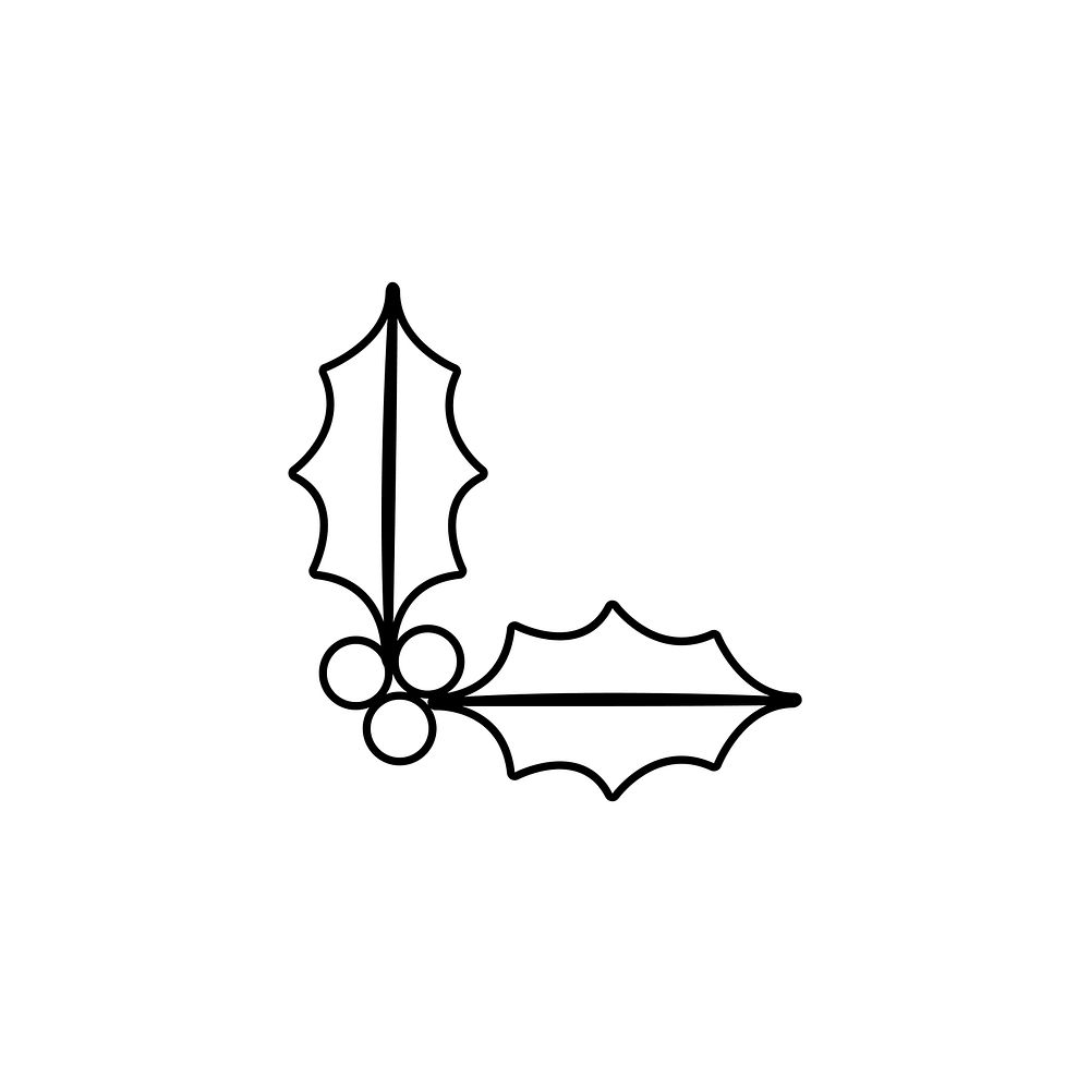 Illustration of mistletoe icon