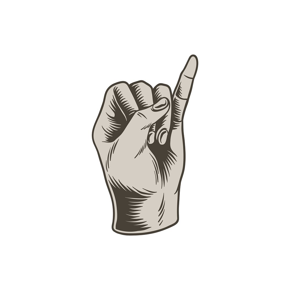 Illustration of a pinkie promise finger sign