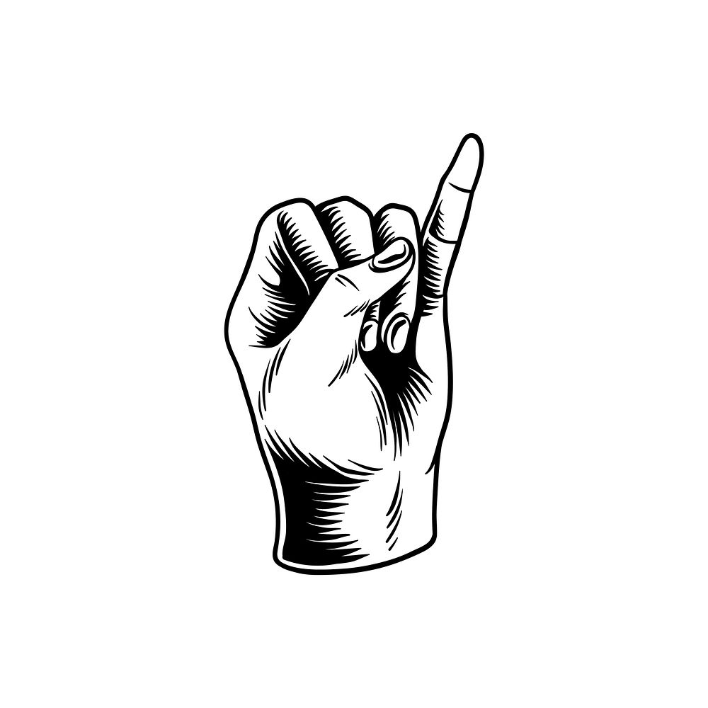 Illustration of a pinkie promise finger sign