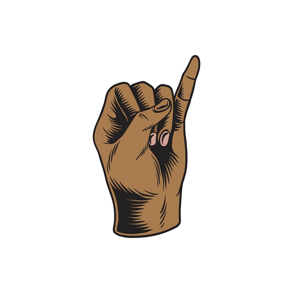 Illustration of a pinkie promise finger sign