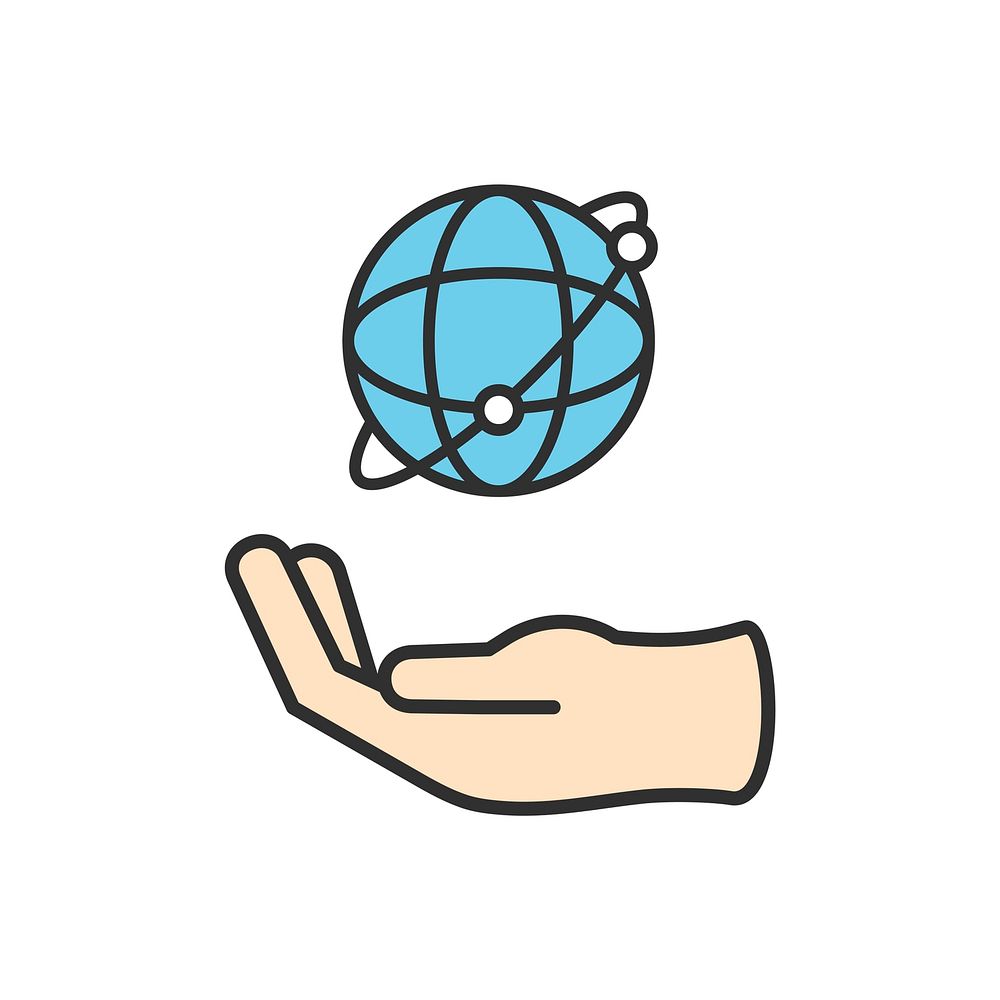 Illustration of global network icon