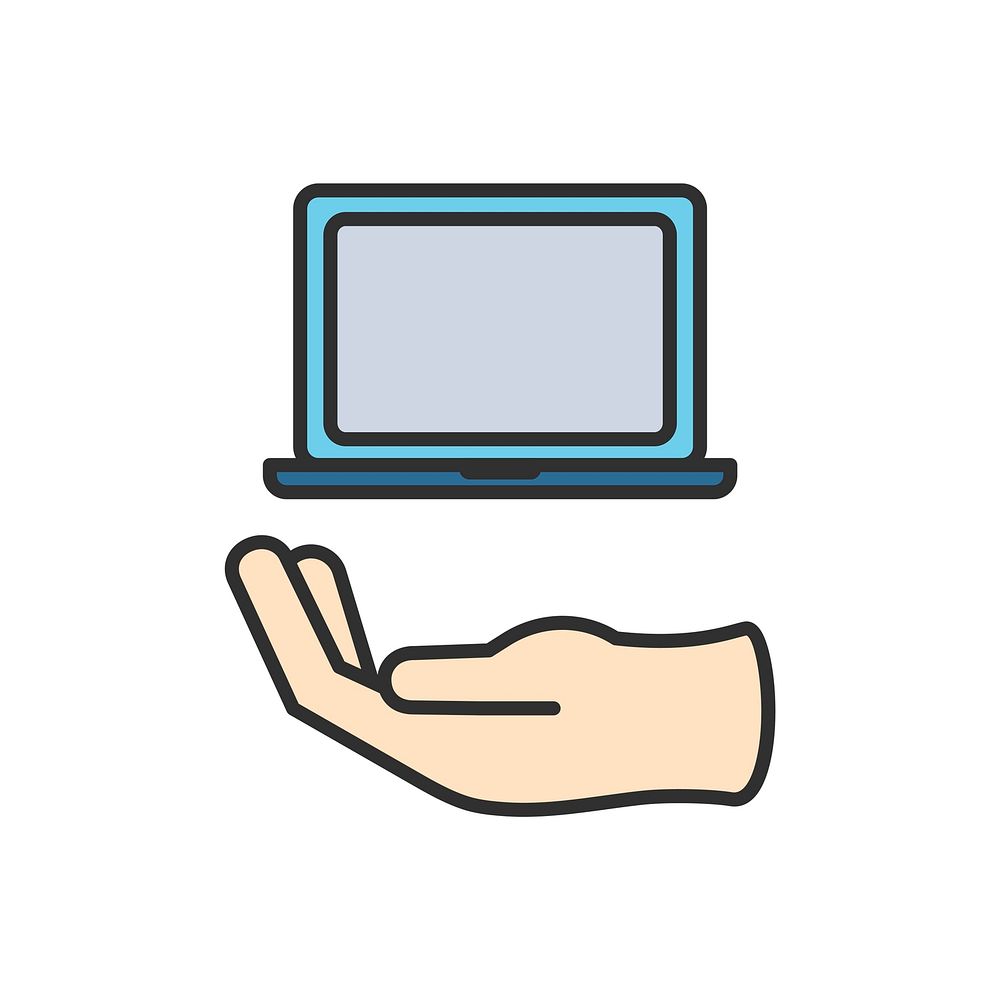 Illustration of computer laptop icon