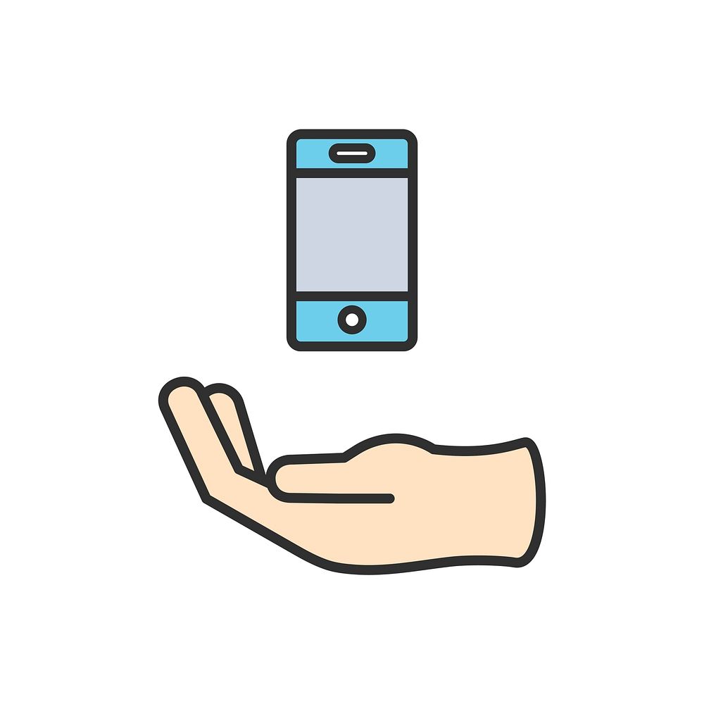 Illustration of mobile phone icon