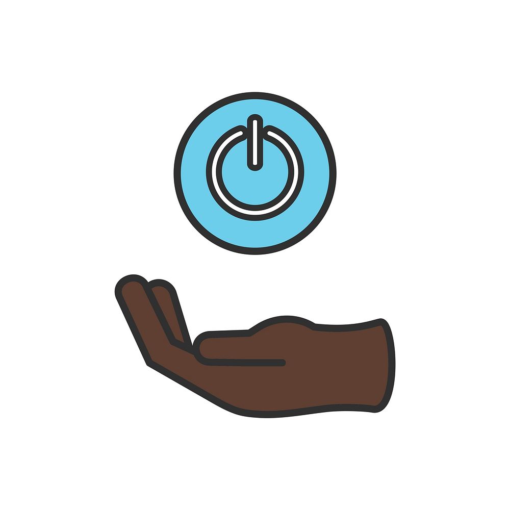 Illustration of power button icon