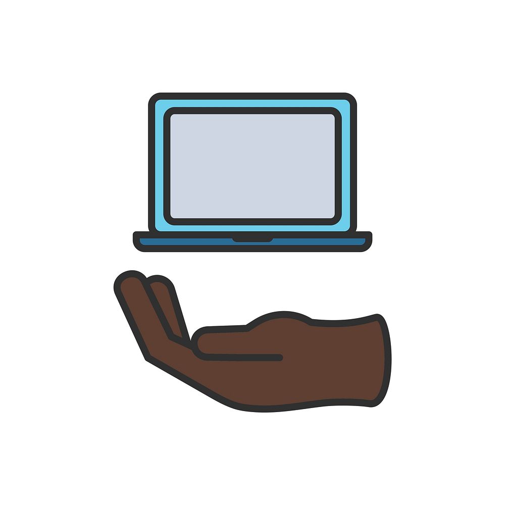 Illustration of computer laptop icon