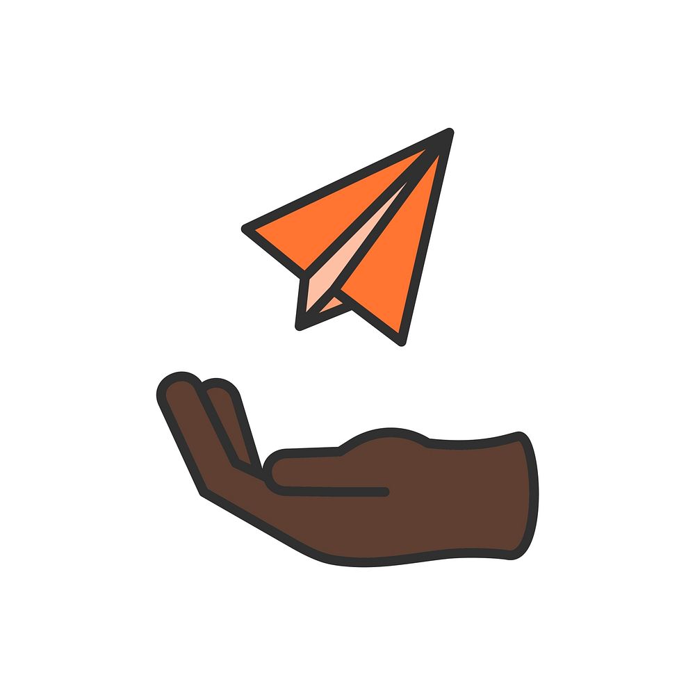 Illustration of paper plane icon
