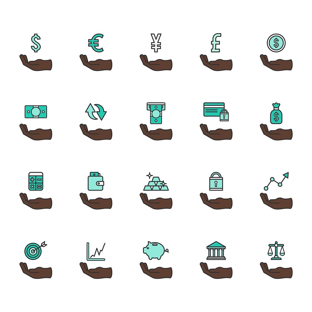 Set of financial icons