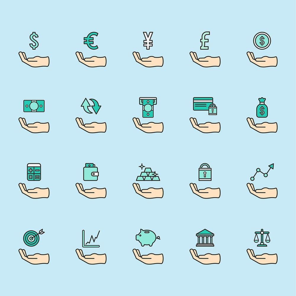 Set of financial icons