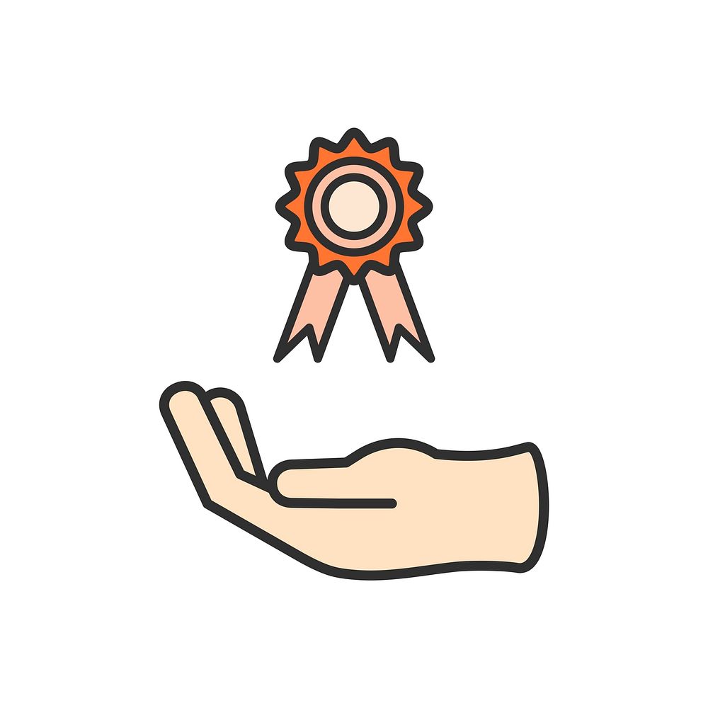 Illustration of business achievement icon