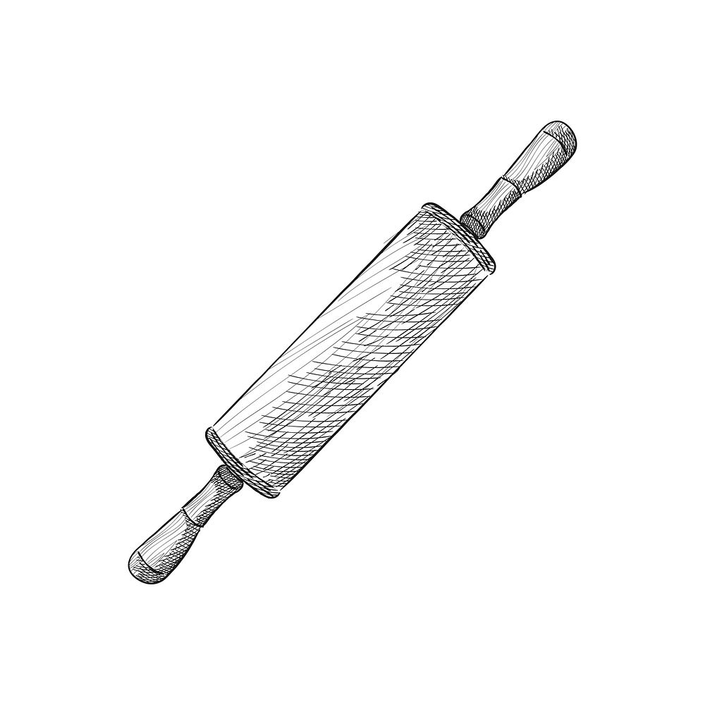Vintage illustration of a rolling pin