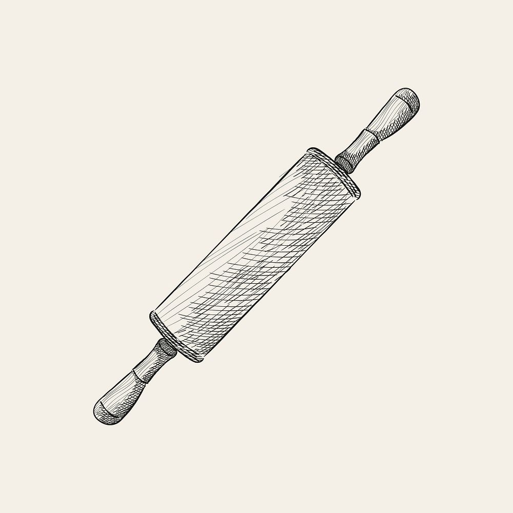 Vintage illustration of a rolling pin