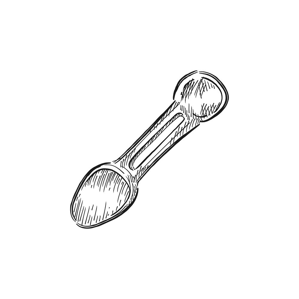Vintage illustration of a spoon