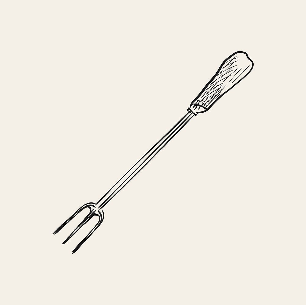 Vintage illustration of a carving fork