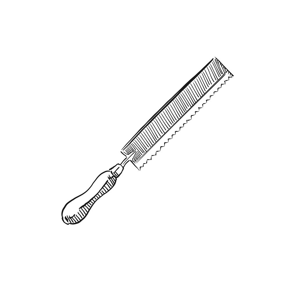 Vintage illustration of a gardening saw