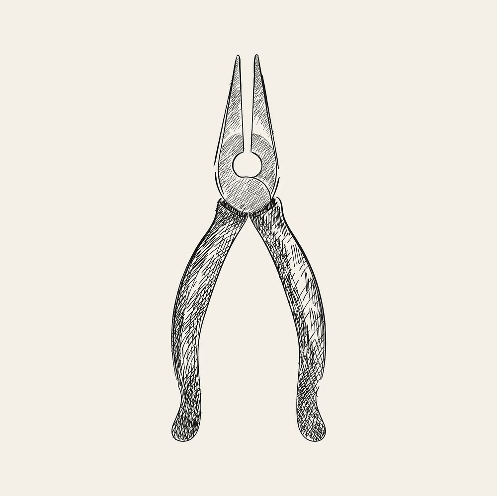 Vintage illustration of pliers