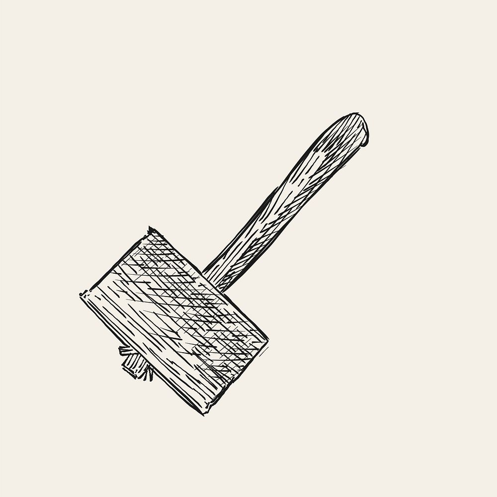 Vintage illustration of a hammer