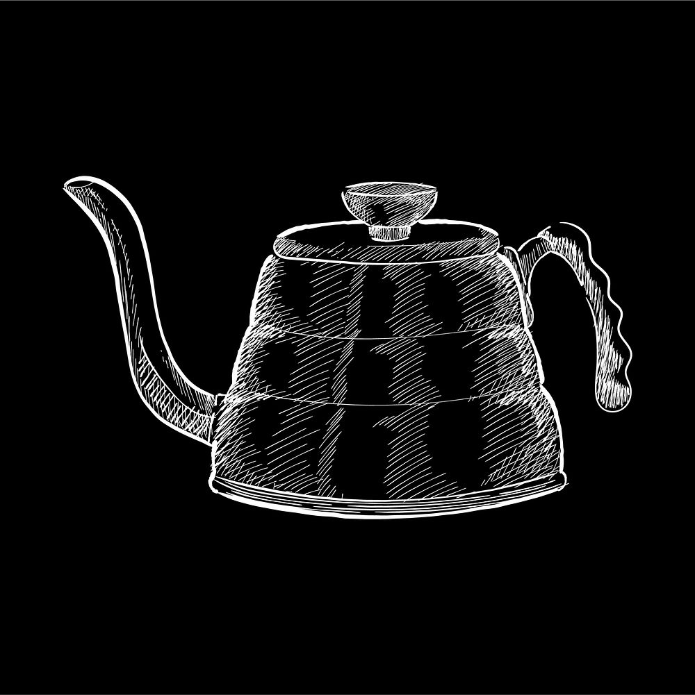 Vintage illustration of a tea kettle