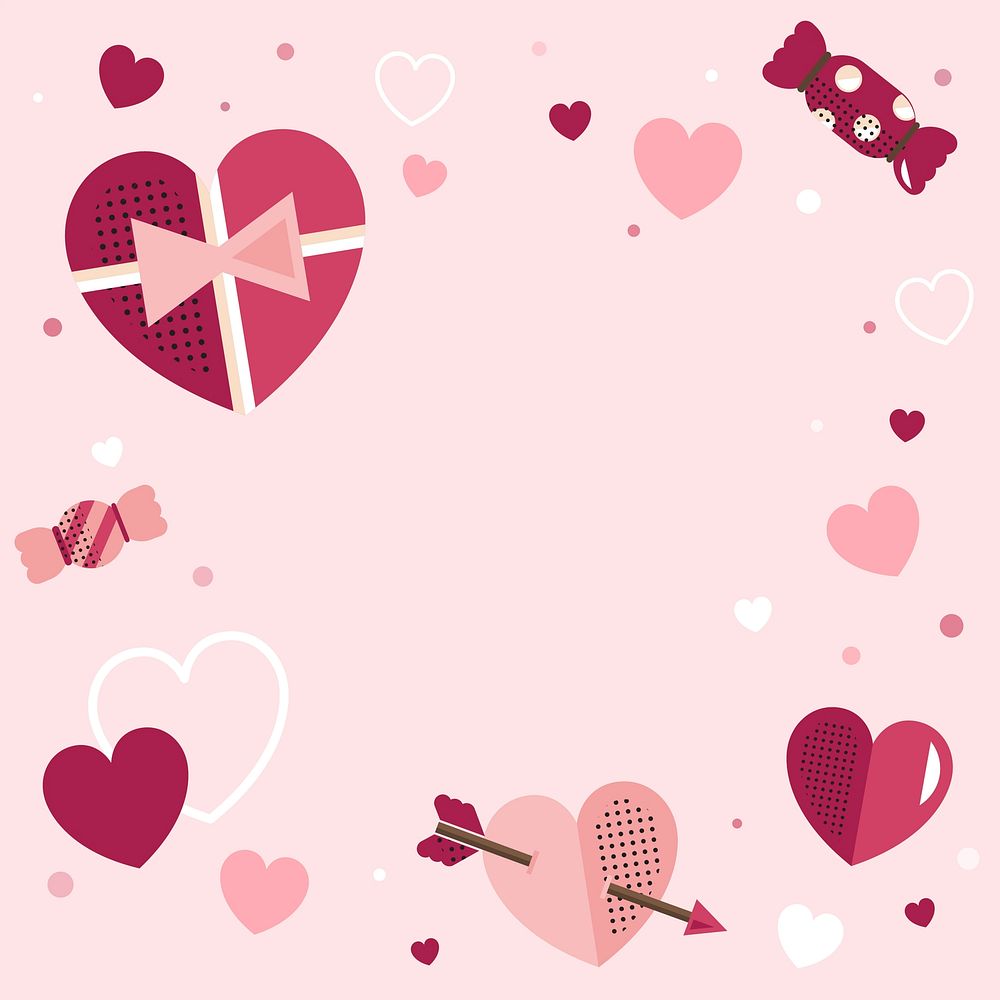 Valentine's Day blank background vector