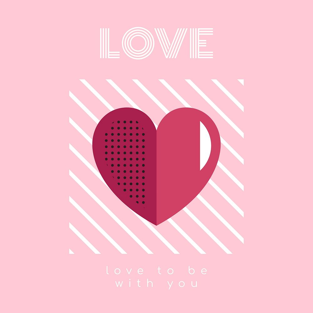 Love to be with you on Valentine's day vector